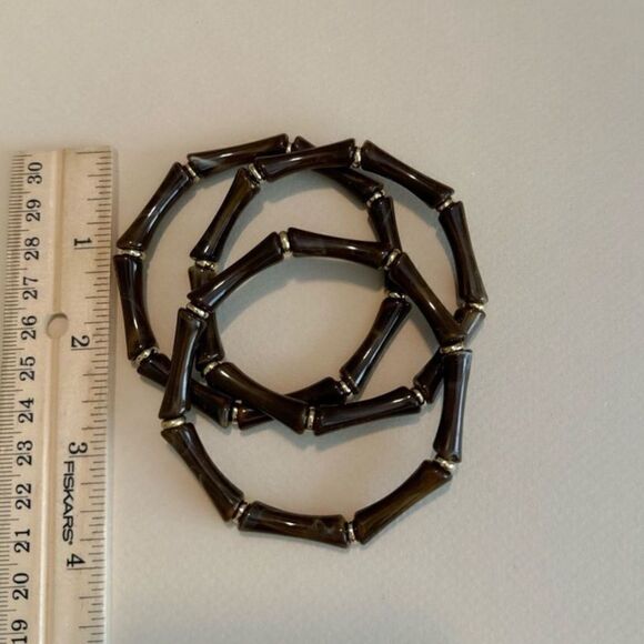 Brown Bamboo-Inspired Bracelet N1423 - Picture 4 of 4